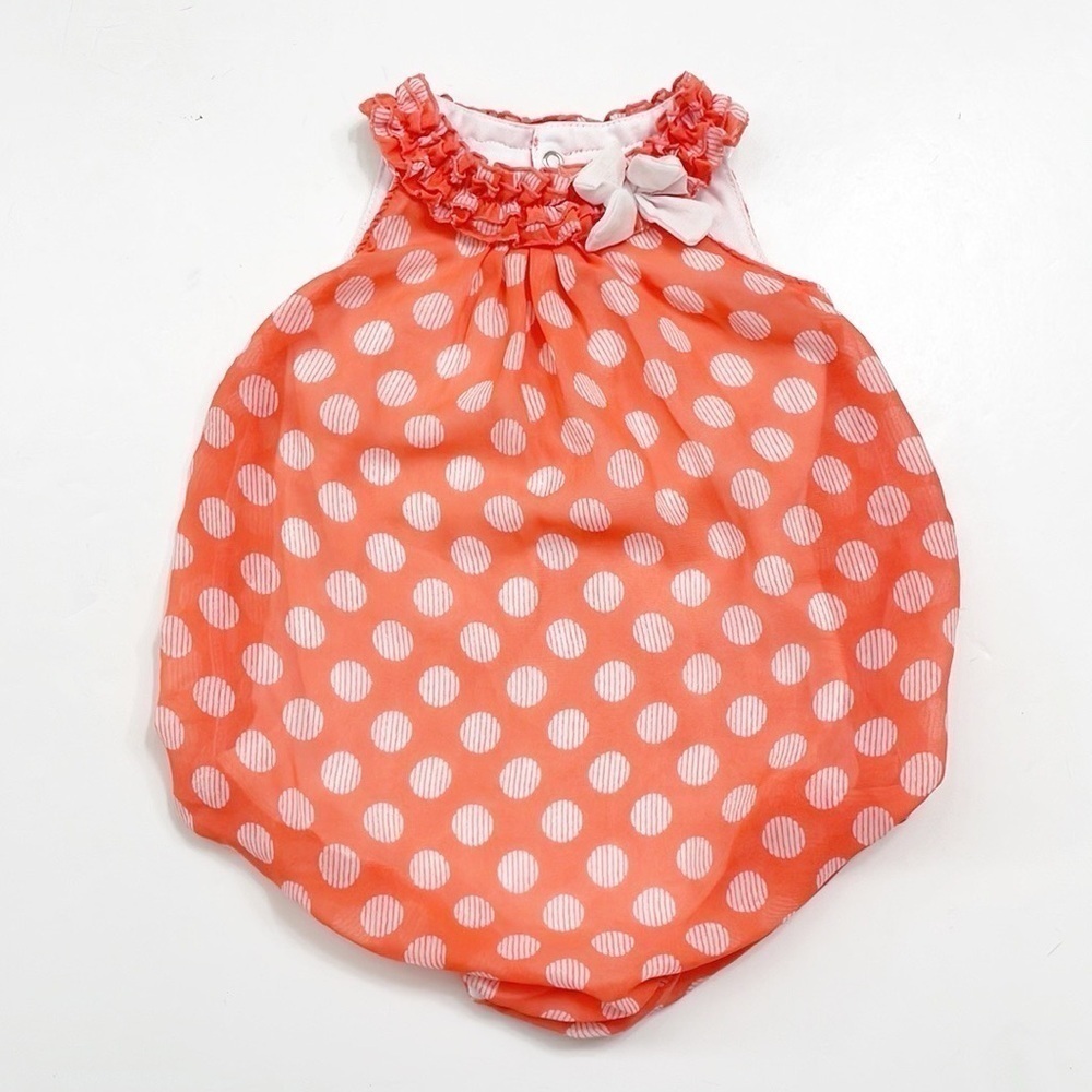 First Impressions baby girls polkadot print romper